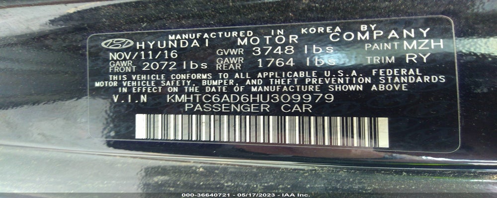 KMHTC6AD6HU309979 2017 HYUNDAI VELOSTER photo no. 9