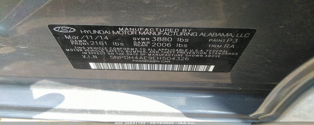 5NPDH4AE9EH504326 2014 HYUNDAI ELANTRA photo no. 9