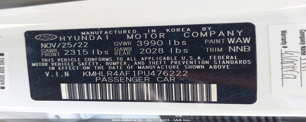 KMHLR4AF1PU476222 2023 HYUNDAI ELANTRA photo no. 9