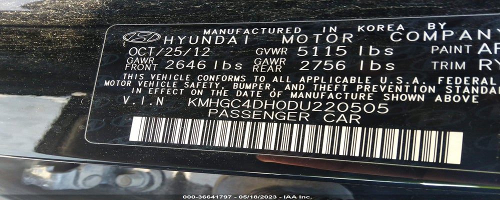 KMHGC4DH0DU220505 2013 HYUNDAI GENESIS photo no. 9