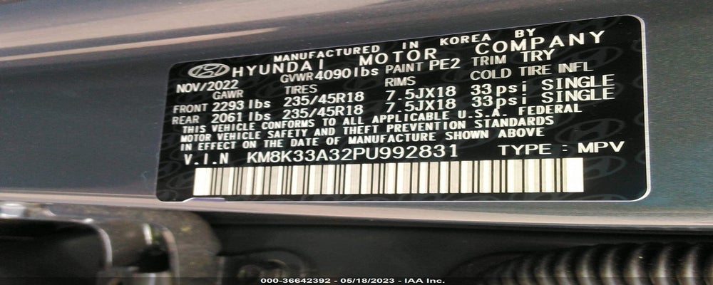 KM8K33A32PU992831 2023 HYUNDAI KONA photo no. 9