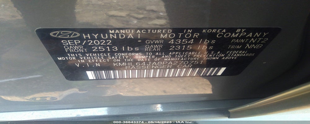 KMHL64JA8PA270751 2023 HYUNDAI SONATA photo no. 9