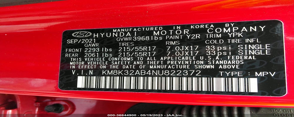 KM8K32AB4NU822372 2022 HYUNDAI KONA photo no. 9