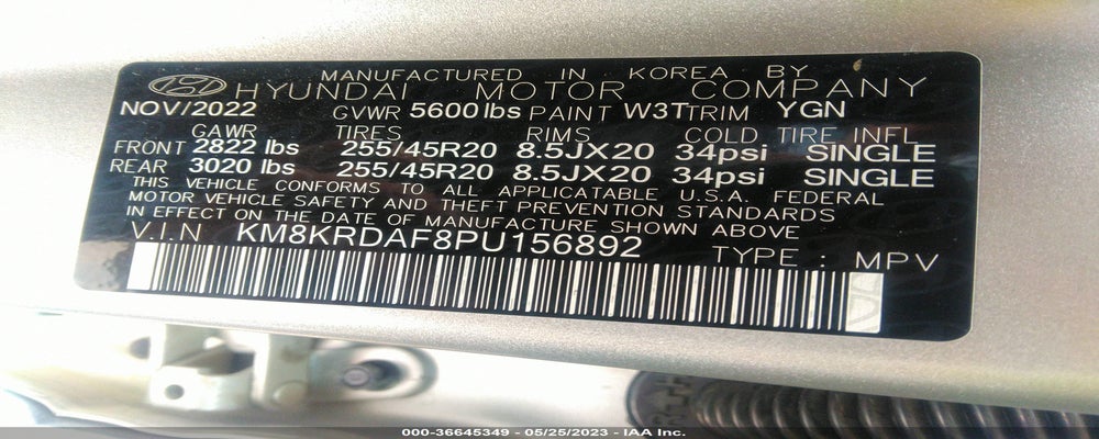 KM8KRDAF8PU156892 2023 HYUNDAI IONIQ 5 photo no. 9