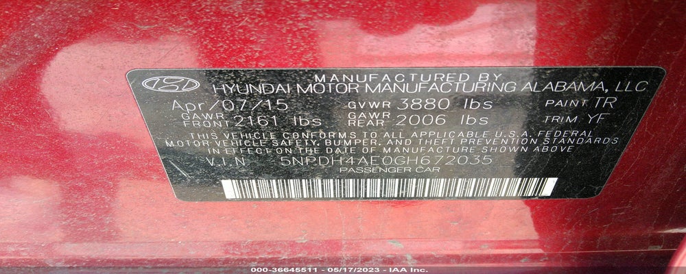 5NPDH4AE0GH672035 2016 HYUNDAI ELANTRA photo no. 9