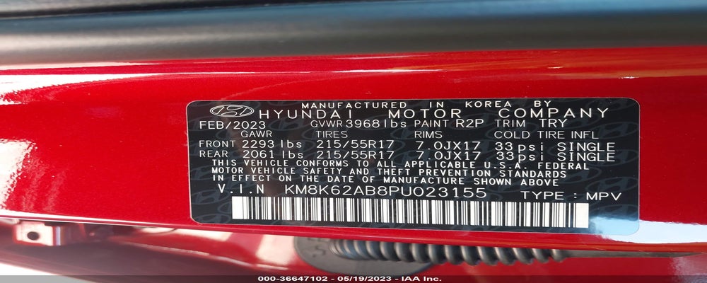 KM8K62AB8PU023155 2023 HYUNDAI KONA photo no. 9