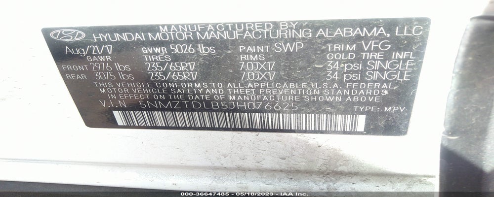 5NMZTDLB5JH076625 2018 HYUNDAI SANTA FE SPORT photo no. 9