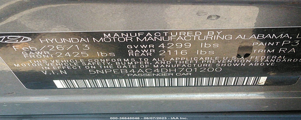 5NPEB4AC4DH701200 2013 HYUNDAI SONATA photo no. 9