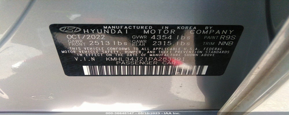 KMHL34J21PA283391 2023 HYUNDAI SONATA photo no. 9