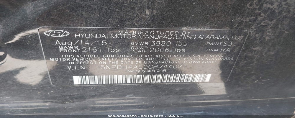 5NPDH4AE0GH744027 2016 HYUNDAI ELANTRA photo no. 9