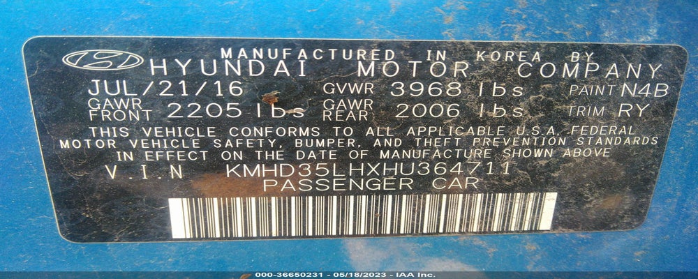 KMHD35LHXHU364711 2017 HYUNDAI ELANTRA GT photo no. 9