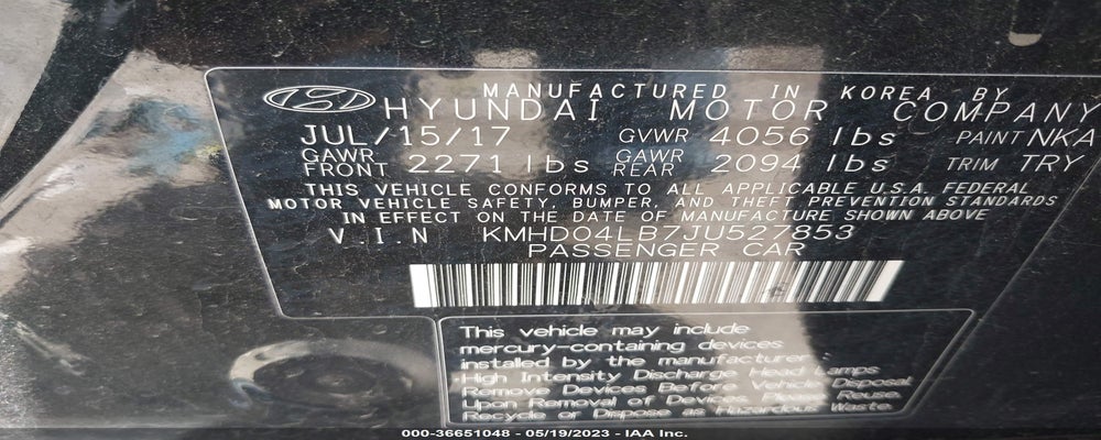 KMHD04LB7JU527853 2018 HYUNDAI ELANTRA photo no. 9