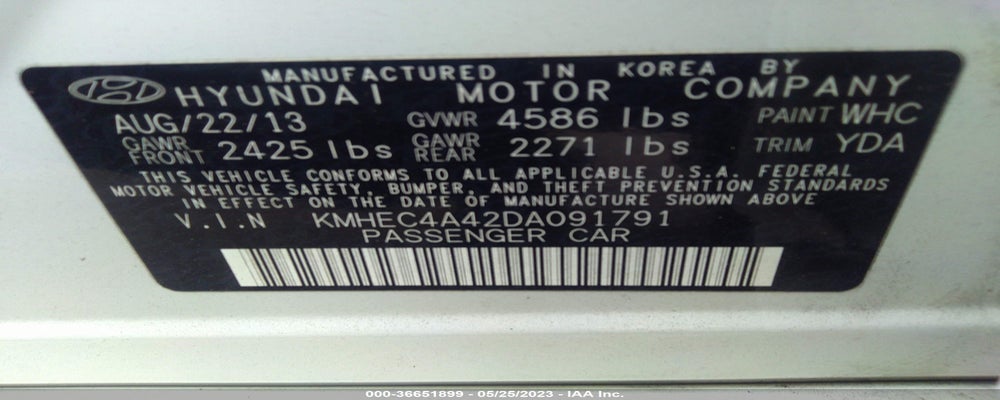KMHEC4A42DA091791 2013 HYUNDAI SONATA photo no. 9
