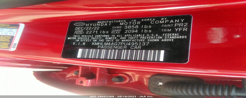 KMHLM4AG7PU495137 2023 HYUNDAI ELANTRA photo no. 9