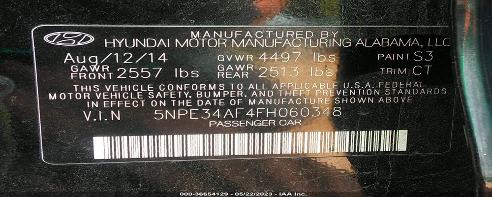 5NPE34AF4FH060348 2015 HYUNDAI SONATA photo no. 9