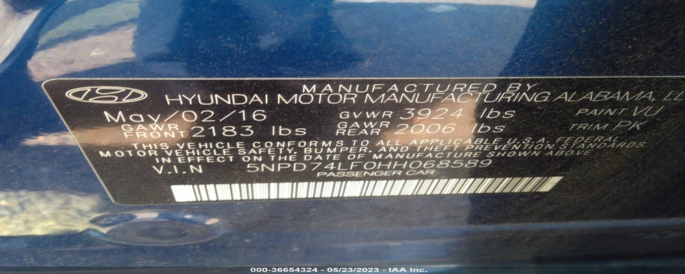 5NPD74LF0HH068589 2017 HYUNDAI ELANTRA photo no. 9