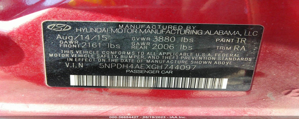 5NPDH4AEXGH744097 2016 HYUNDAI ELANTRA photo no. 9