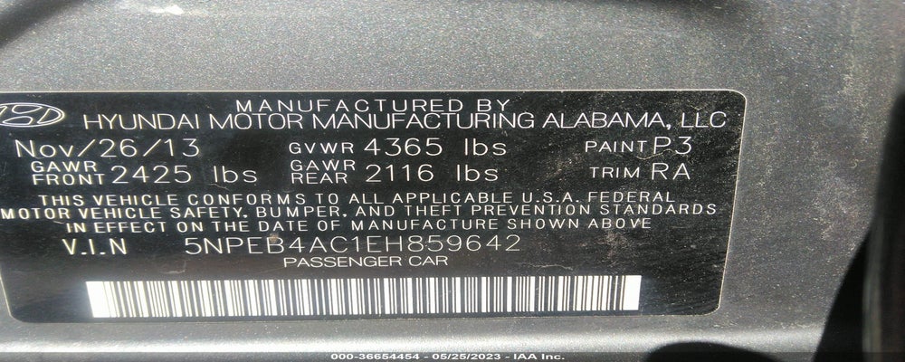 5NPEB4AC1EH859642 2014 HYUNDAI SONATA photo no. 9