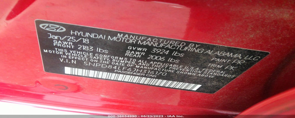 5NPD84LF6JH316170 2018 HYUNDAI ELANTRA photo no. 9