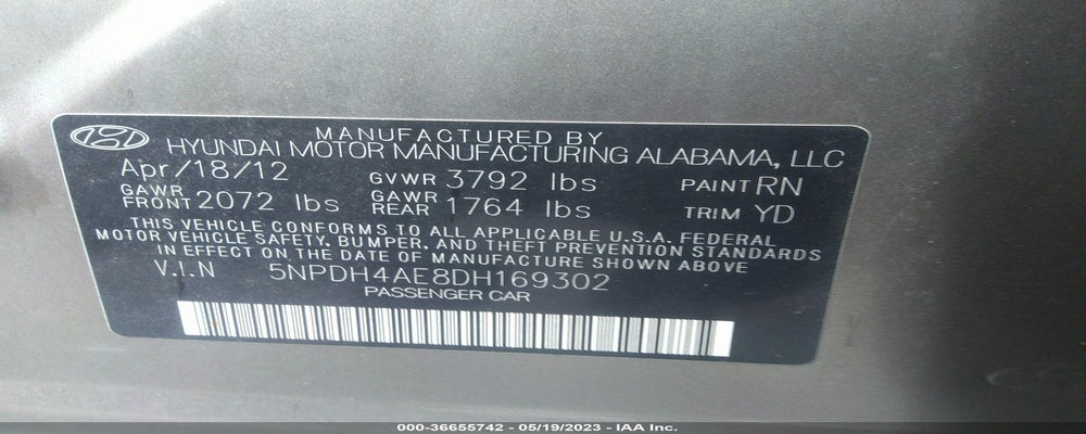 5NPDH4AE8DH169302 2013 HYUNDAI ELANTRA photo no. 9