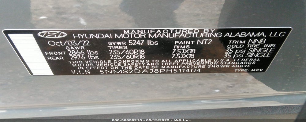 5NMS2DAJ8PH511404 2023 HYUNDAI SANTA FE photo no. 9