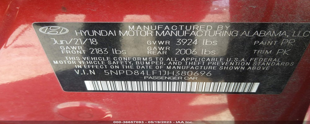 5NPD84LF1JH380696 2018 HYUNDAI ELANTRA photo no. 9