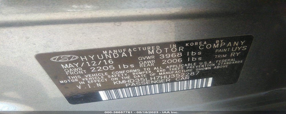 KMHD35LH7HU352287 2017 HYUNDAI ELANTRA GT photo no. 9