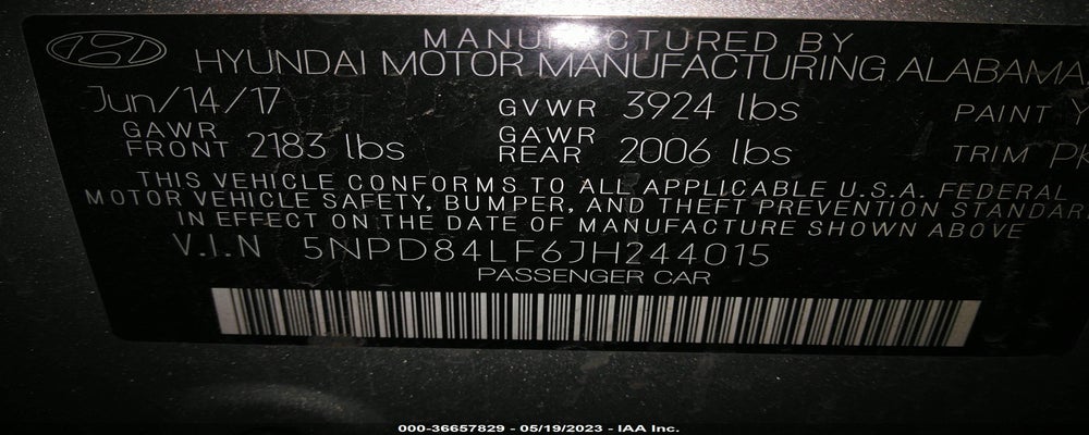 5NPD84LF6JH244015 2018 HYUNDAI ELANTRA photo no. 9