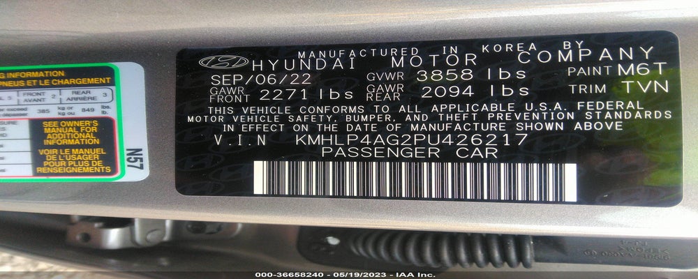 KMHLP4AG2PU426217 2023 HYUNDAI ELANTRA photo no. 9