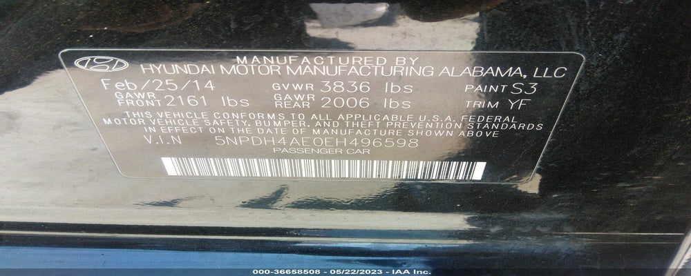 5NPDH4AE0EH496598 2014 HYUNDAI ELANTRA photo no. 9