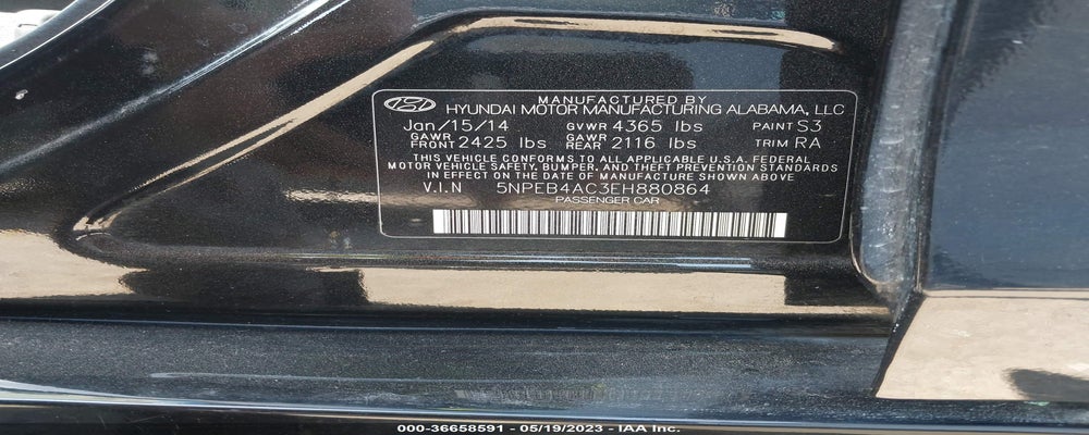 5NPEB4AC3EH880864 2014 HYUNDAI SONATA photo no. 9