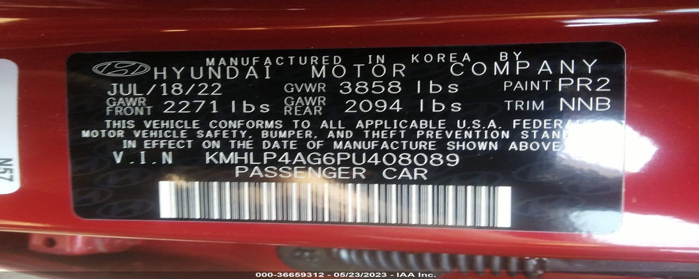 KMHLP4AG6PU408089 2023 HYUNDAI ELANTRA photo no. 9