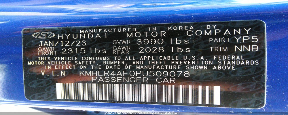 KMHLR4AF0PU509078 2023 HYUNDAI ELANTRA photo no. 9