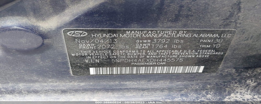 5NPDH4AEXDH445575 2013 HYUNDAI ELANTRA photo no. 9