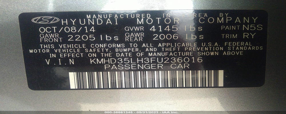 KMHD35LH3FU236016 2015 HYUNDAI ELANTRA GT photo no. 9