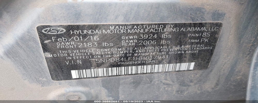 5NPD84LF1HH017941 2017 HYUNDAI ELANTRA photo no. 9