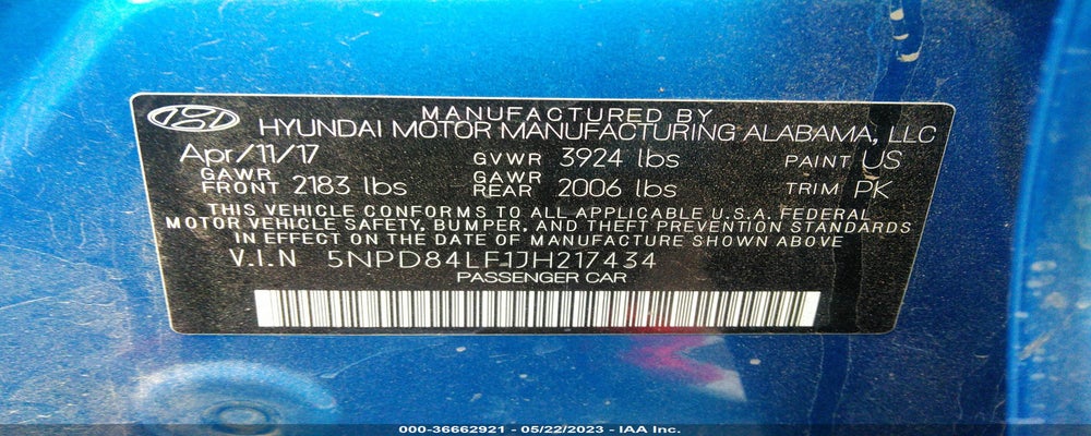5NPD84LF1JH217434 2018 HYUNDAI ELANTRA photo no. 9