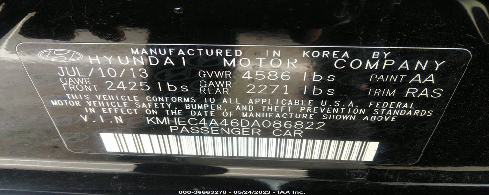 KMHEC4A46DA086822 2013 HYUNDAI SONATA HYBRID photo no. 9