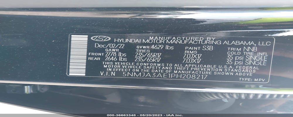 5NMJA3AE1PH208217 2023 HYUNDAI TUCSON photo no. 9