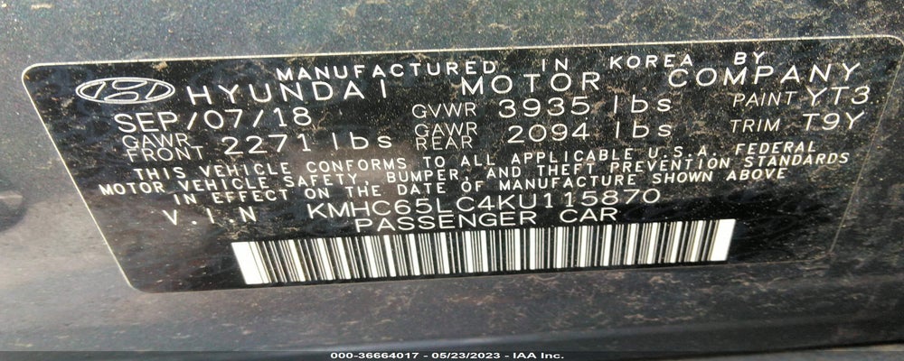 KMHC65LC4KU115870 2019 HYUNDAI IONIQ HYBRID photo no. 9