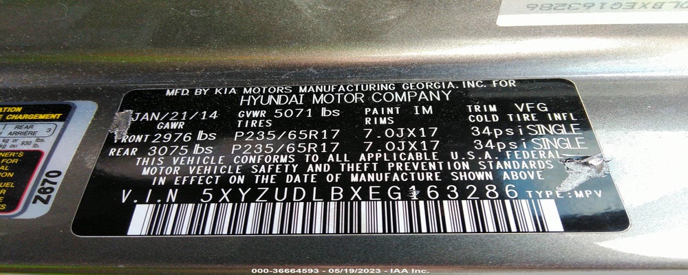 5XYZUDLBXEG163286 2014 HYUNDAI SANTA FE SPORT photo no. 9