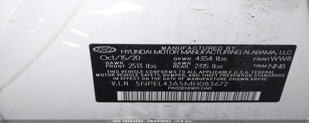 5NPEL4JA5MH083672 2021 HYUNDAI SONATA photo no. 9
