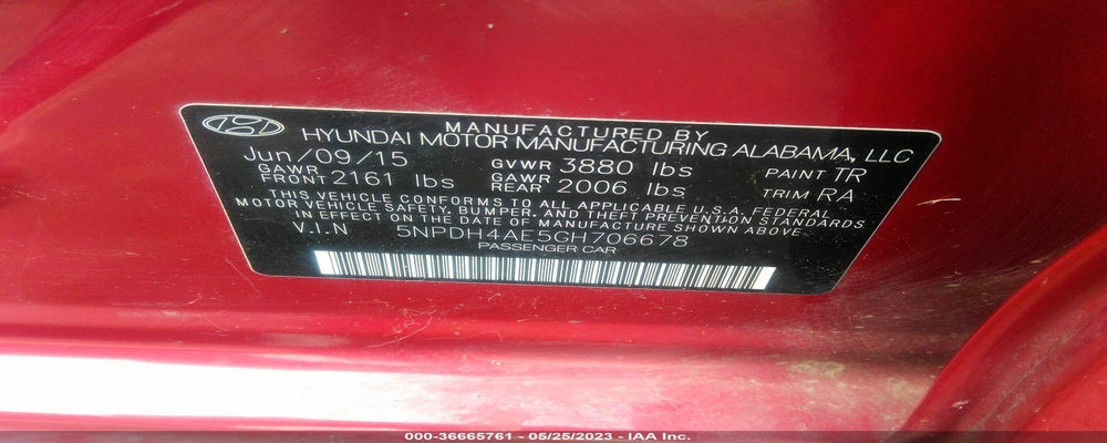 5NPDH4AE5GH706678 2016 HYUNDAI ELANTRA photo no. 9