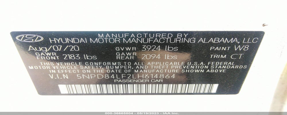 5NPD84LF2LH614864 2020 HYUNDAI ELANTRA photo no. 9