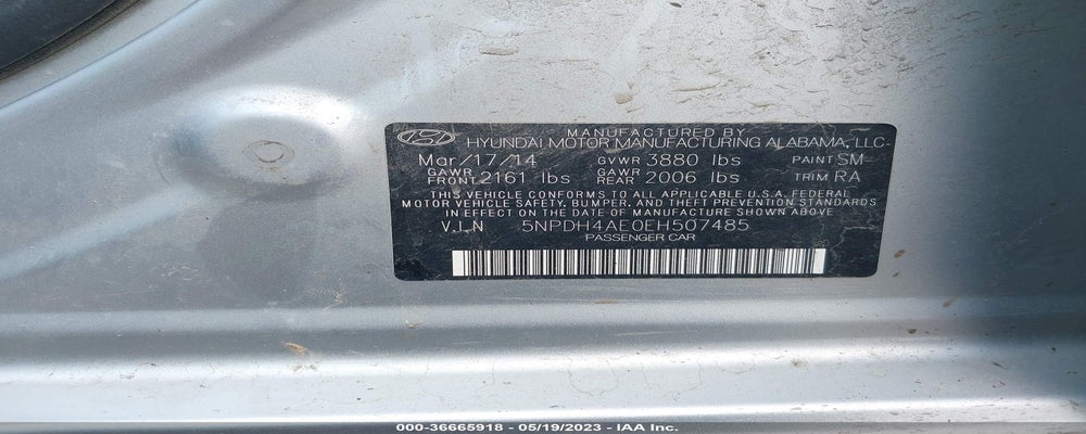 5NPDH4AE0EH507485 2014 HYUNDAI ELANTRA photo no. 9
