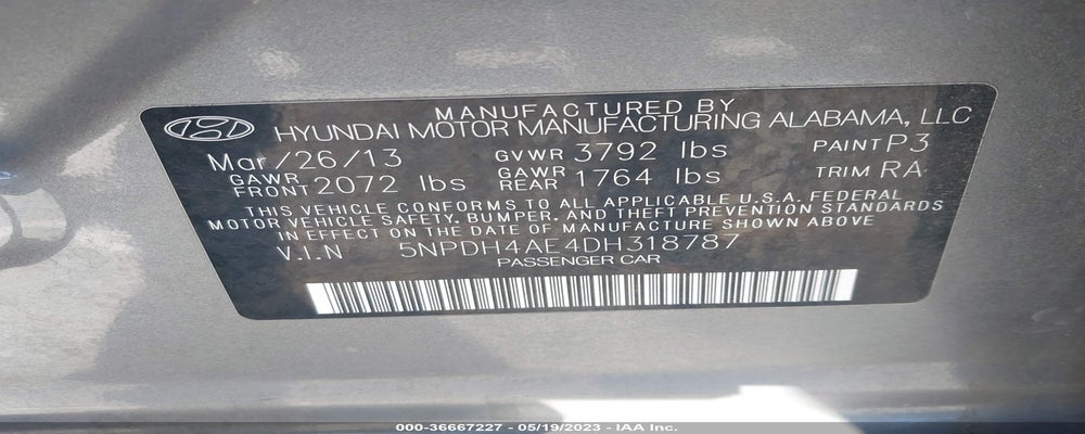 5NPDH4AE4DH318787 2013 HYUNDAI ELANTRA photo no. 9