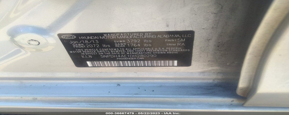 5NPDH4AE1DH280290 2013 HYUNDAI ELANTRA photo no. 9
