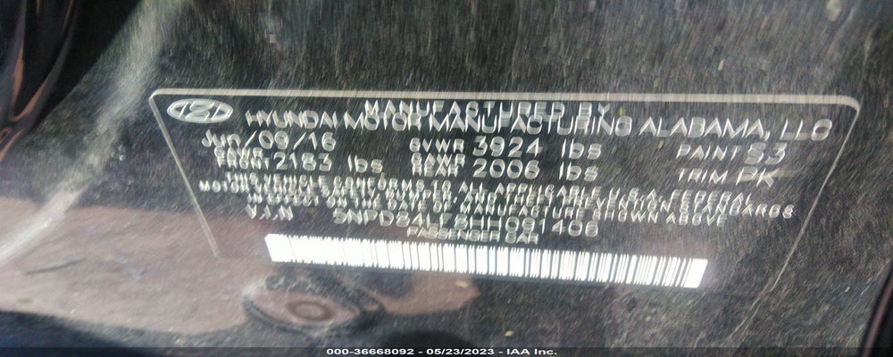 5NPD84LF8HH091406 2017 HYUNDAI ELANTRA photo no. 9