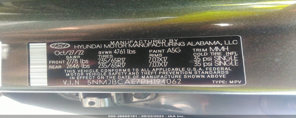 5NMJBCAE7PH194062 2023 HYUNDAI TUCSON photo no. 9