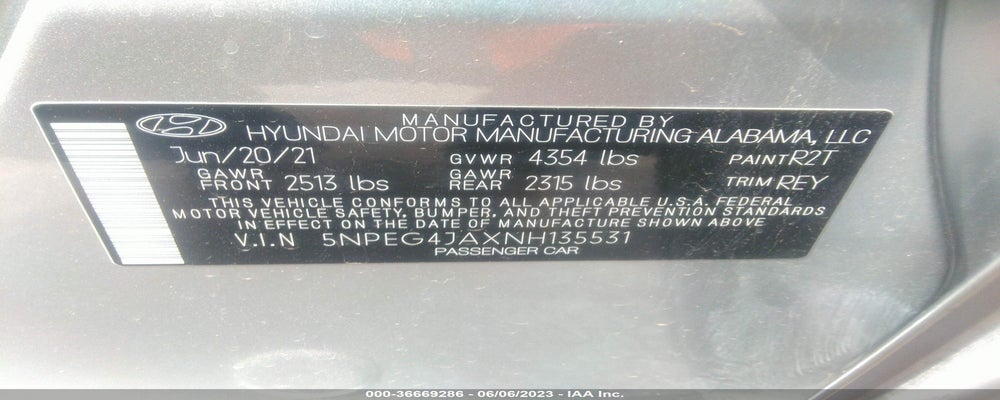 5NPEG4JAXNH135531 2022 HYUNDAI SONATA photo no. 9